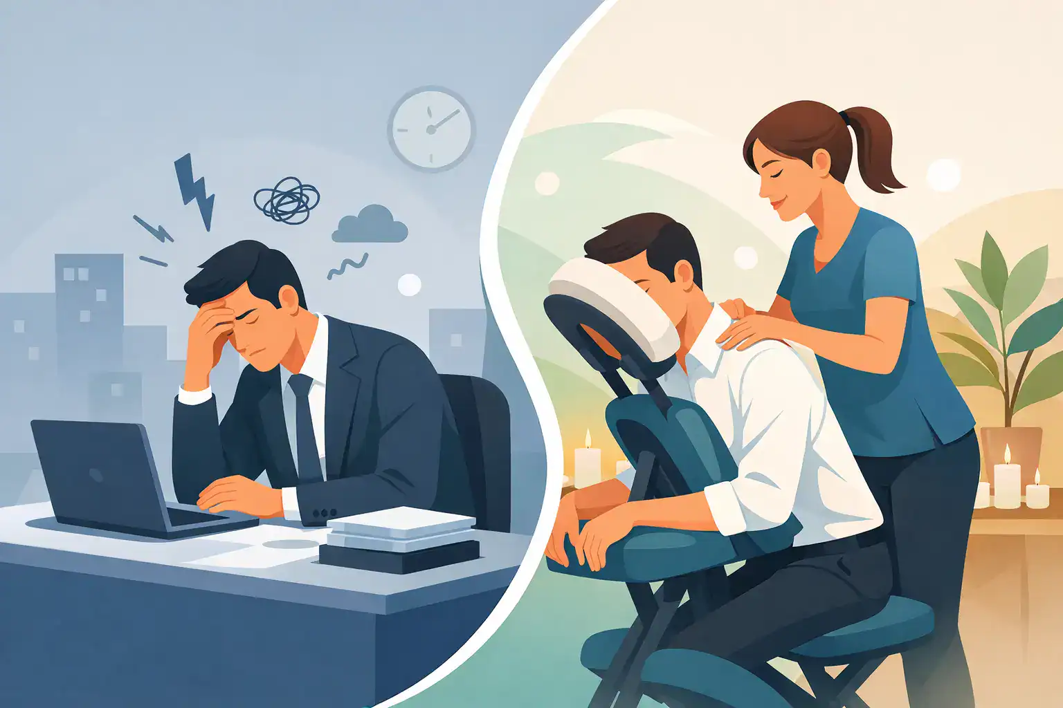 Massage gegen Arbeitsstress richtig nutzen