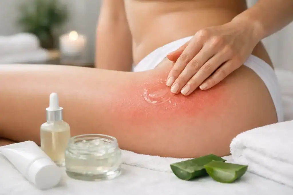 Waxing Nachpflege bei roter Haut richtig machen