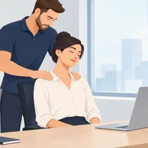 Massage-Erfolg bei Büroverspannungen spüren